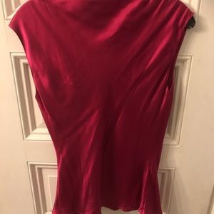 Zelda Satin top. Hot pink.
